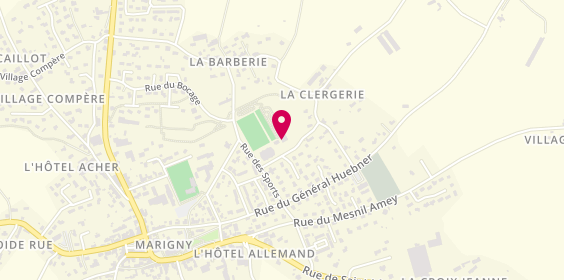 Plan de Tennis Club Marigny, 15 Rue des Sports, 50570 Marigny-le-Lozon