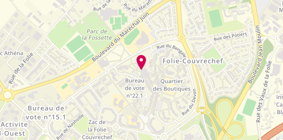 Plan de Gymnase Folie Couvrechef, 8 Rue du Thibet, 14000 Caen