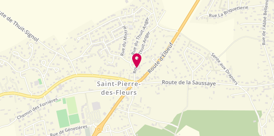Plan de Saint Pierre/Fleurs Val d'Oison, Rue de l'Epine Rollet, 27370 La Saussaye
