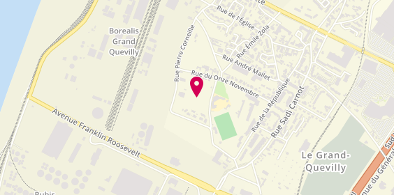Plan de Stade Auguste Delaune, Rue Marx Dormoy, 76120 Le Grand-Quevilly