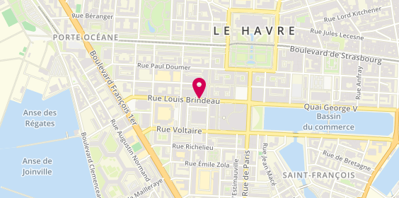 Plan de L'Orange Bleue, 93 Rue Louis Brindeau, 76600 Le Havre