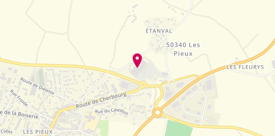 Plan de Aj Form's, Centre Commercial Intermarche
26 Bis Route de Cherbourg, 50340 Les Pieux