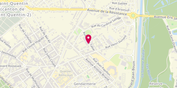 Plan de Saint Quentin Tennis, 9 Rue Jacky Tabar, 02100 Saint-Quentin