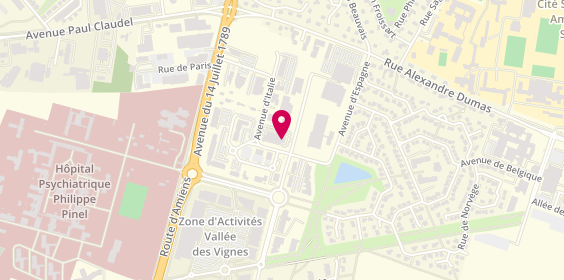 Plan de Accro Sport, 4 avenue d'Italie, 80090 Amiens