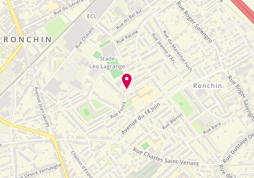 Plan de Tennis Club Ronchin, Rue Robert Hanicotte, 59790 Ronchin