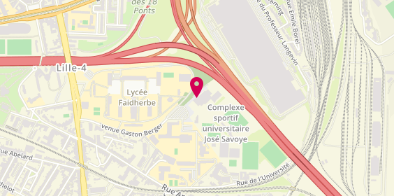 Plan de LUC Badminton Lille Métropole, 180 avenue Gaston Berger, 59000 Lille