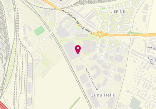 Plan de Urbansoccer, 4 Rue Paul Langevin Zone Industrielle du Hellu, 59260 Lezennes