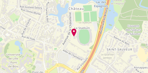 Plan de Stadium Lille Métropole, avenue de la Châtellenie, 59650 Villeneuve-d'Ascq