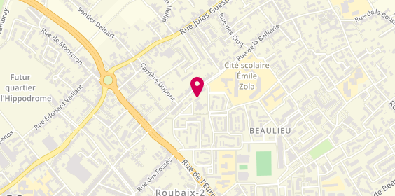 Plan de Judo club wattrelosien, 78 Rue de la Baillerie, 59150 Wattrelos