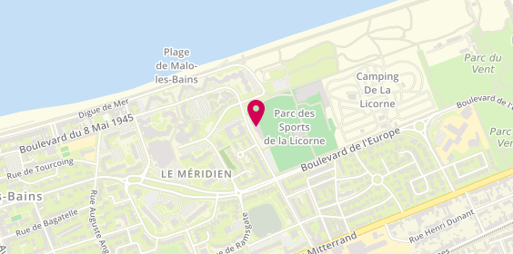 Plan de Football Club Dunkerque Malo Plage, Complexe Sportif de la Licorne avenue des Sports, 59240 Dunkerque